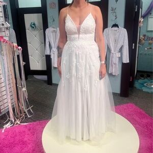 All white wedding dress